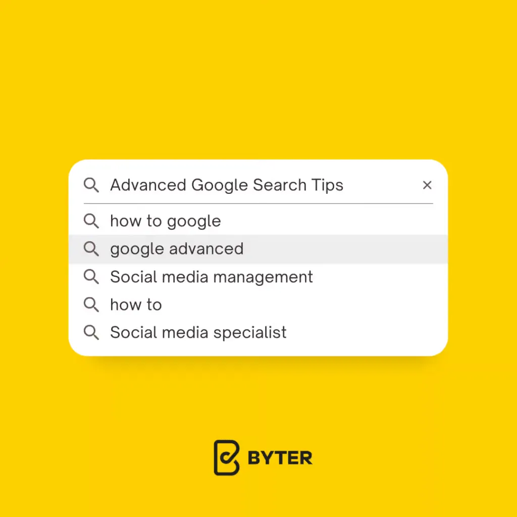 advanced google search tips