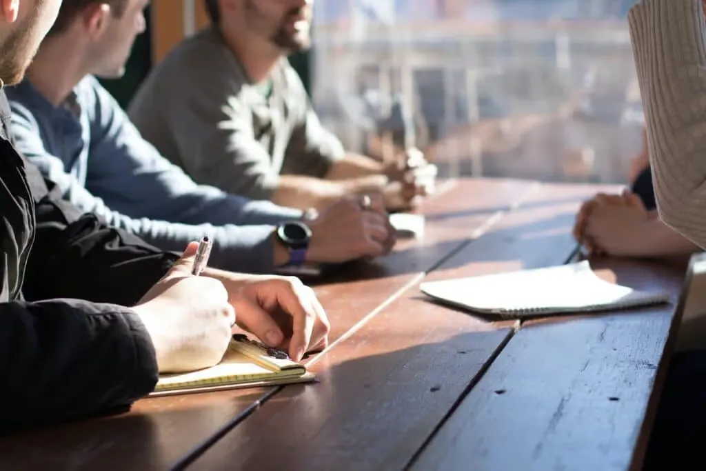 A team developing content ideas